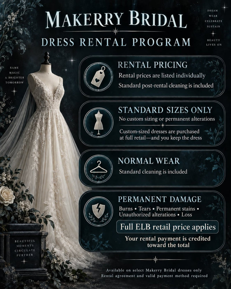 Makerry Bridal dress rental program guide