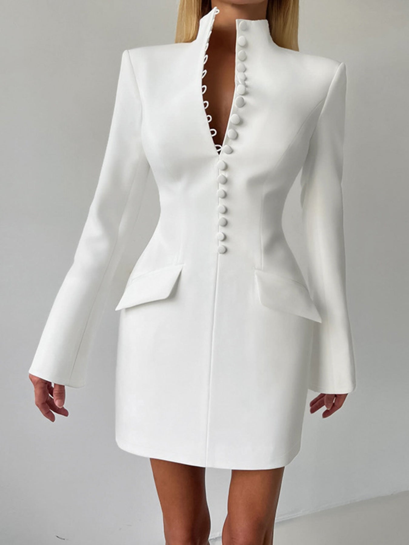 Button-Down Blazer Dress (See size chart where applicable)