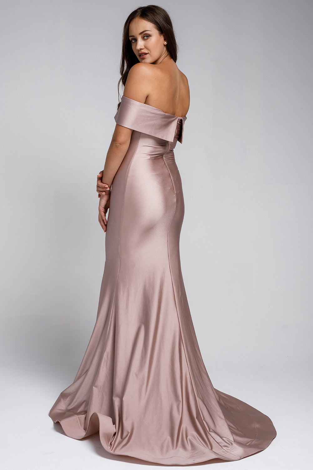 Off Shoulder Mermaid Fitted Long Evening & Wedding Dress AC373