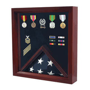 Flag Medal Display Case, Military Flag Medal Shadow Boxes