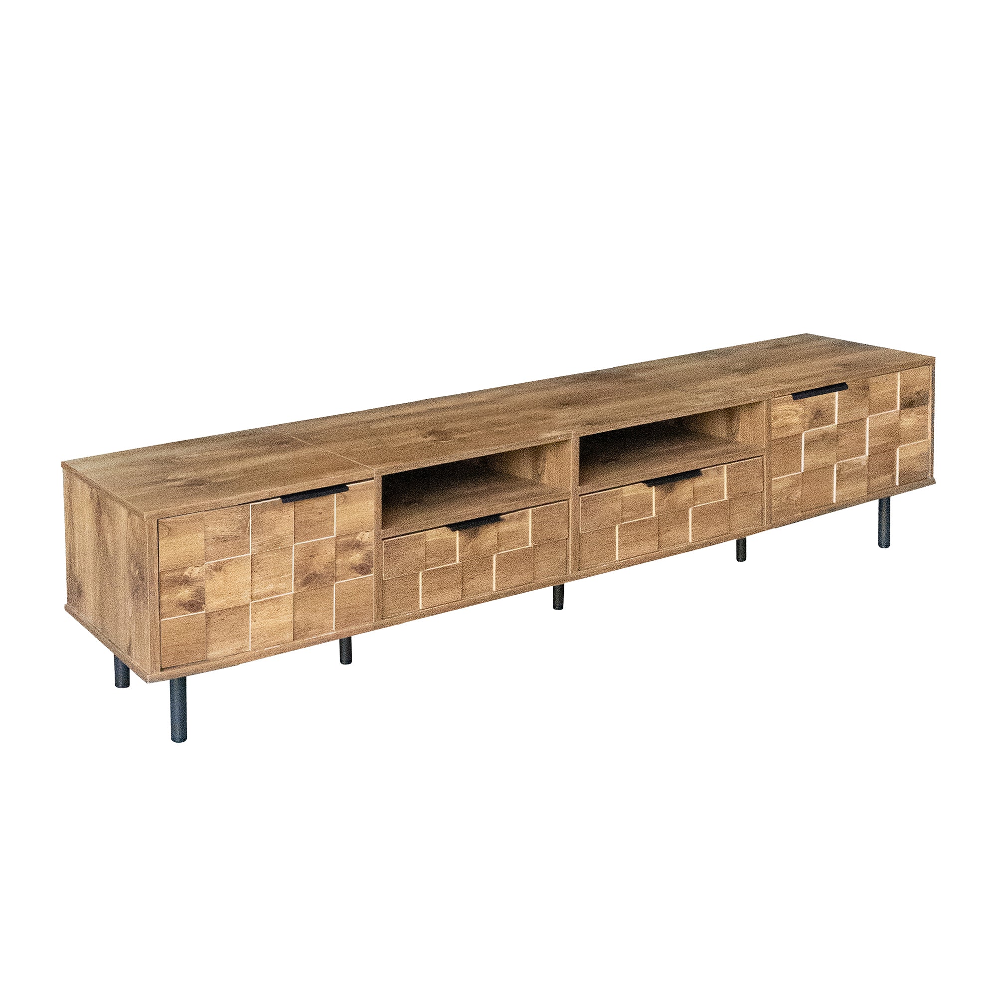Mid Century TV Stand with 2 Drawers, Media Console Table for TVs up to 85'', Entertainment Center with Storage for Living room, Bedroom, Home Theatre
