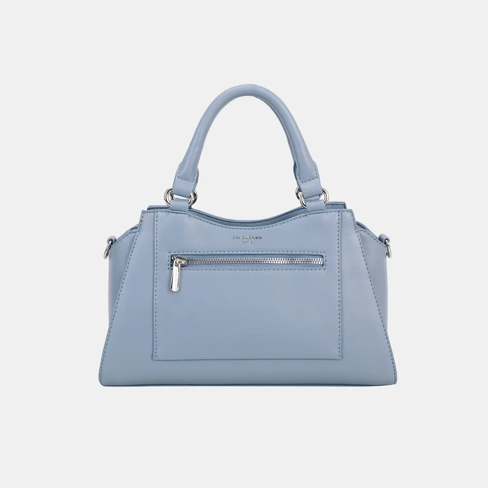 David Jones PU Leather Handbag Sleek Durable Everyday Tote