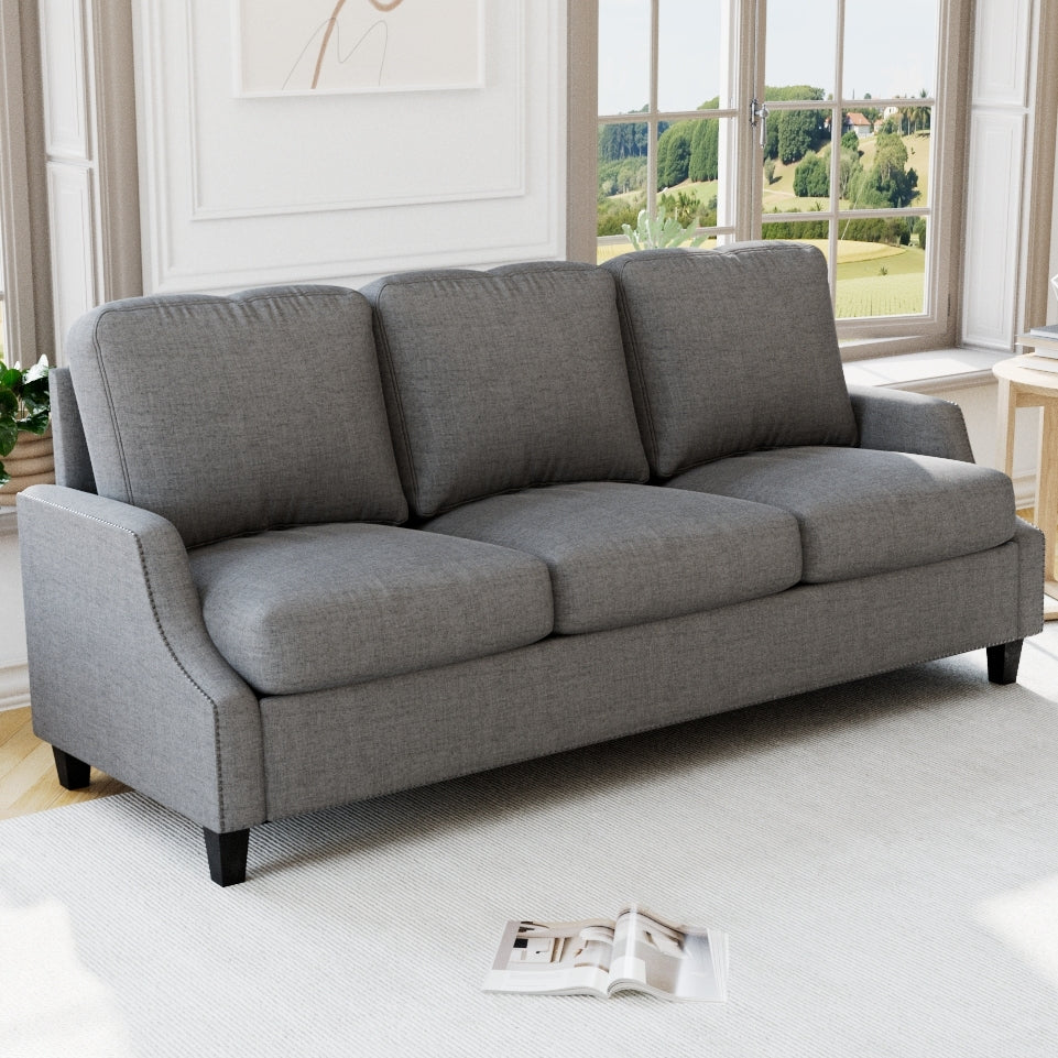3 Piece Living Room Sofa Sets, Sectional Couch and Loveseat and Armchair Set, Modern 3 Seater Sofa + 2 Seater Couch+ Accent Chair Furniture Set for Apartment