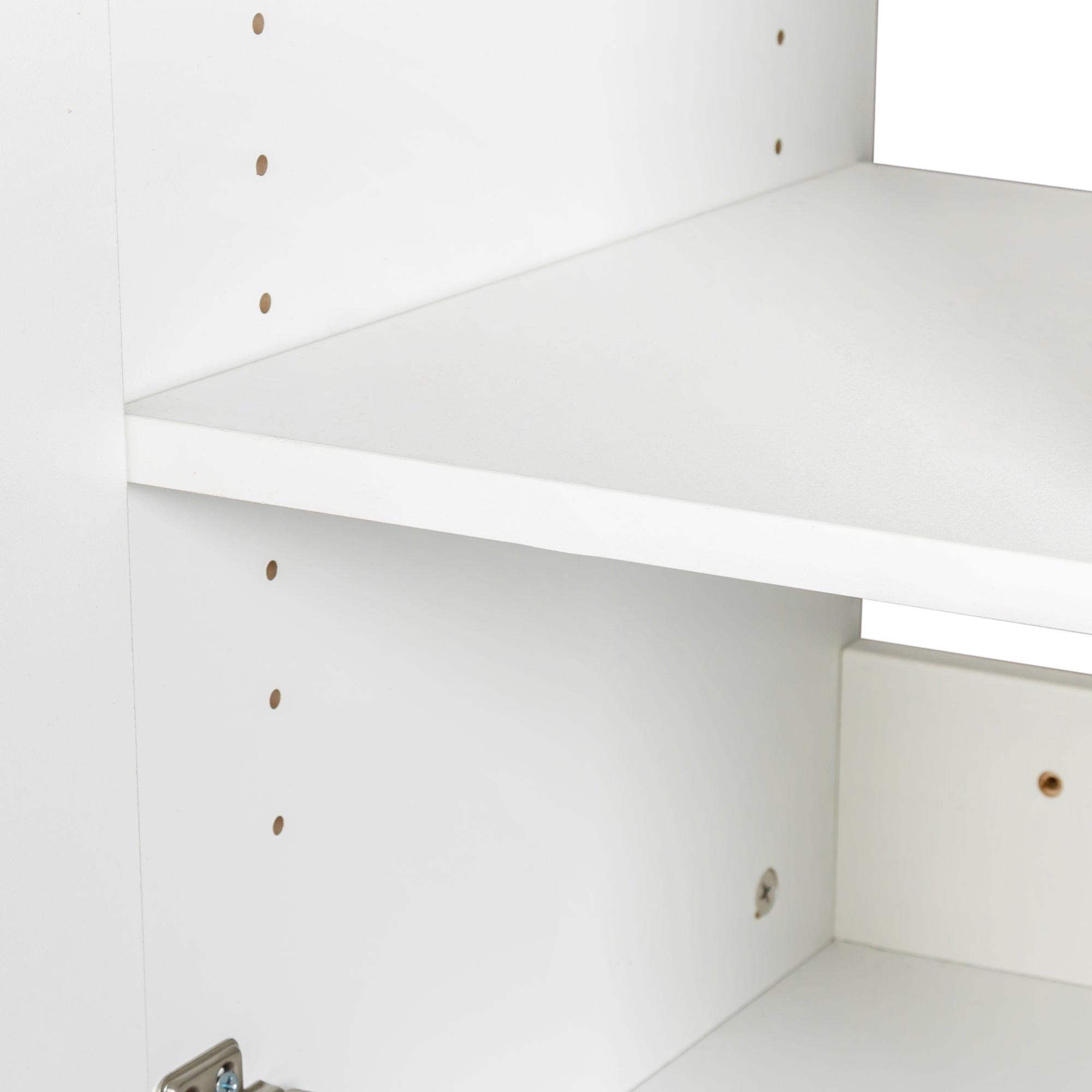 Stackable Wall Mounted Storage Cabinet, 15.75 'D x 35.43' W x 19.69 'H, White