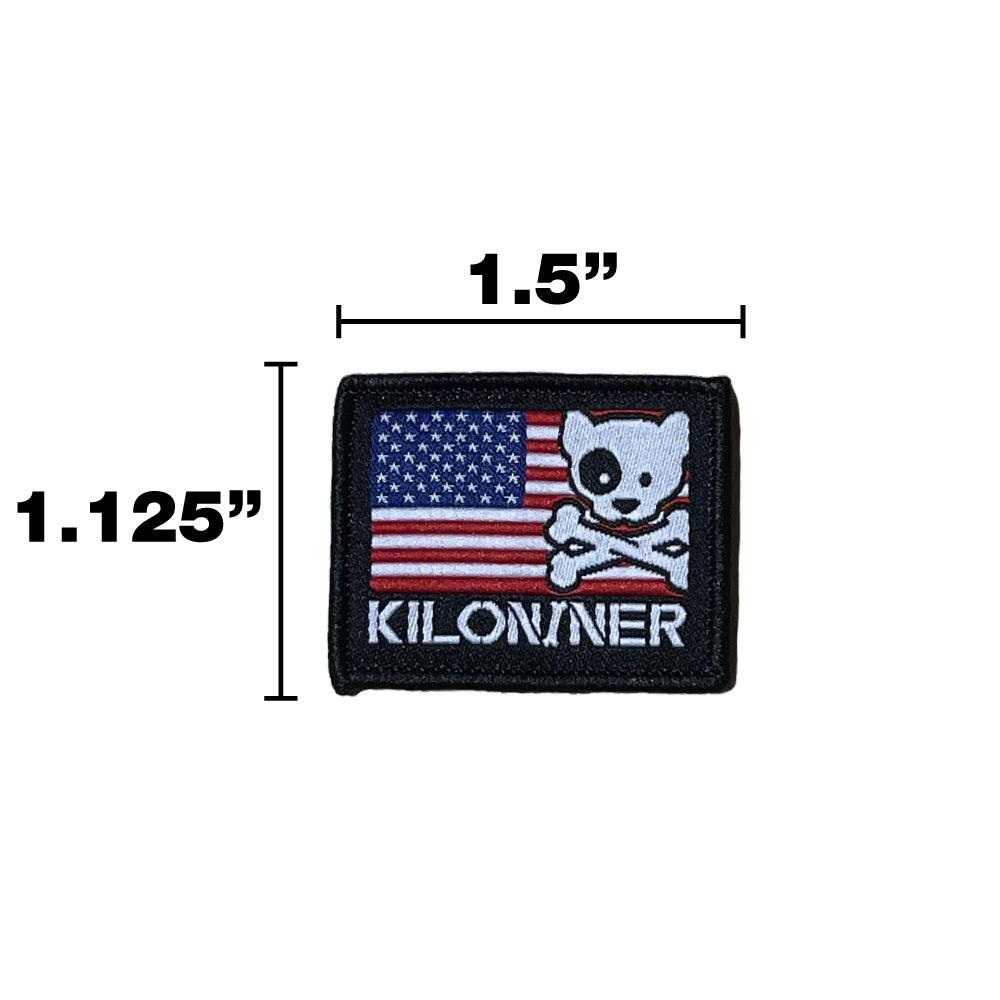 MINI FREEDOM DOG & CROSSBONES LOGO Woven Morale Patch