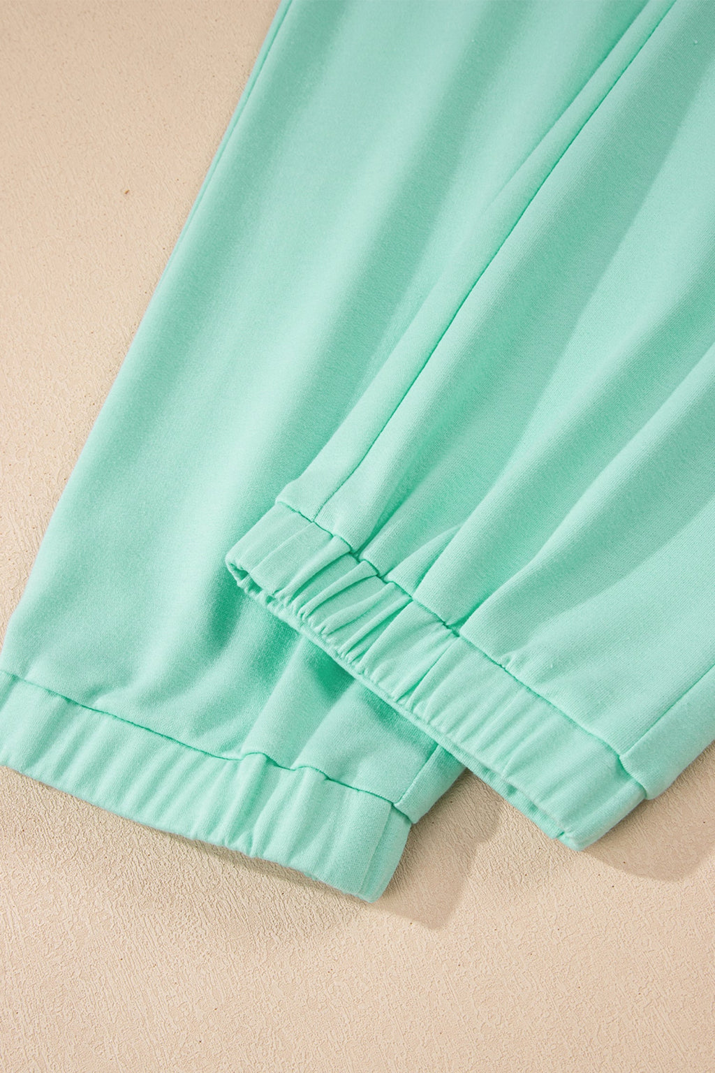 Solid V-Neck Tee & Drawstring Pants Set