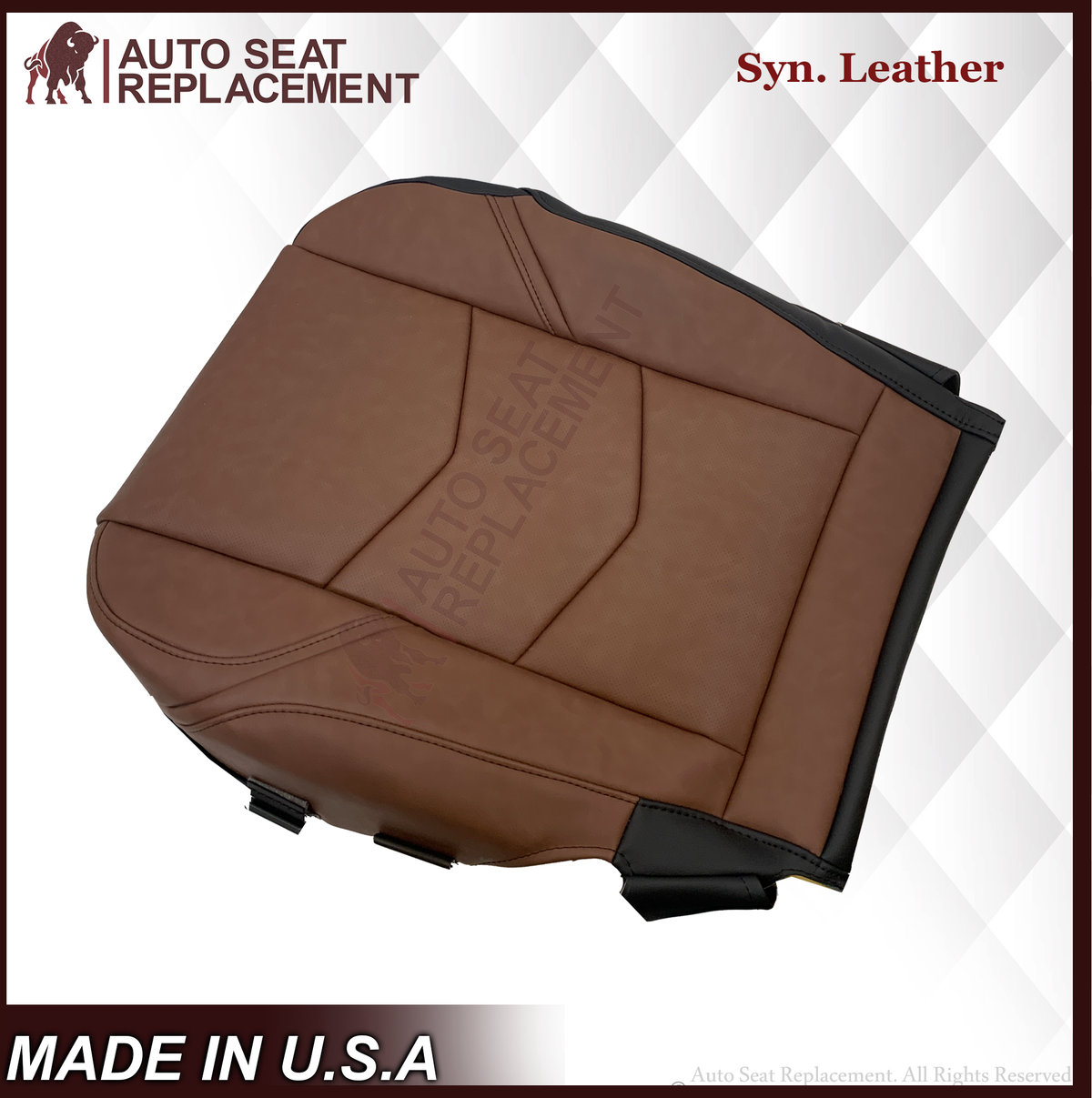 2015-2020 Cadillac Escalade Perforated Leather OR Syn. Leather Seat Cover Kona Brown: Choose From Variation
