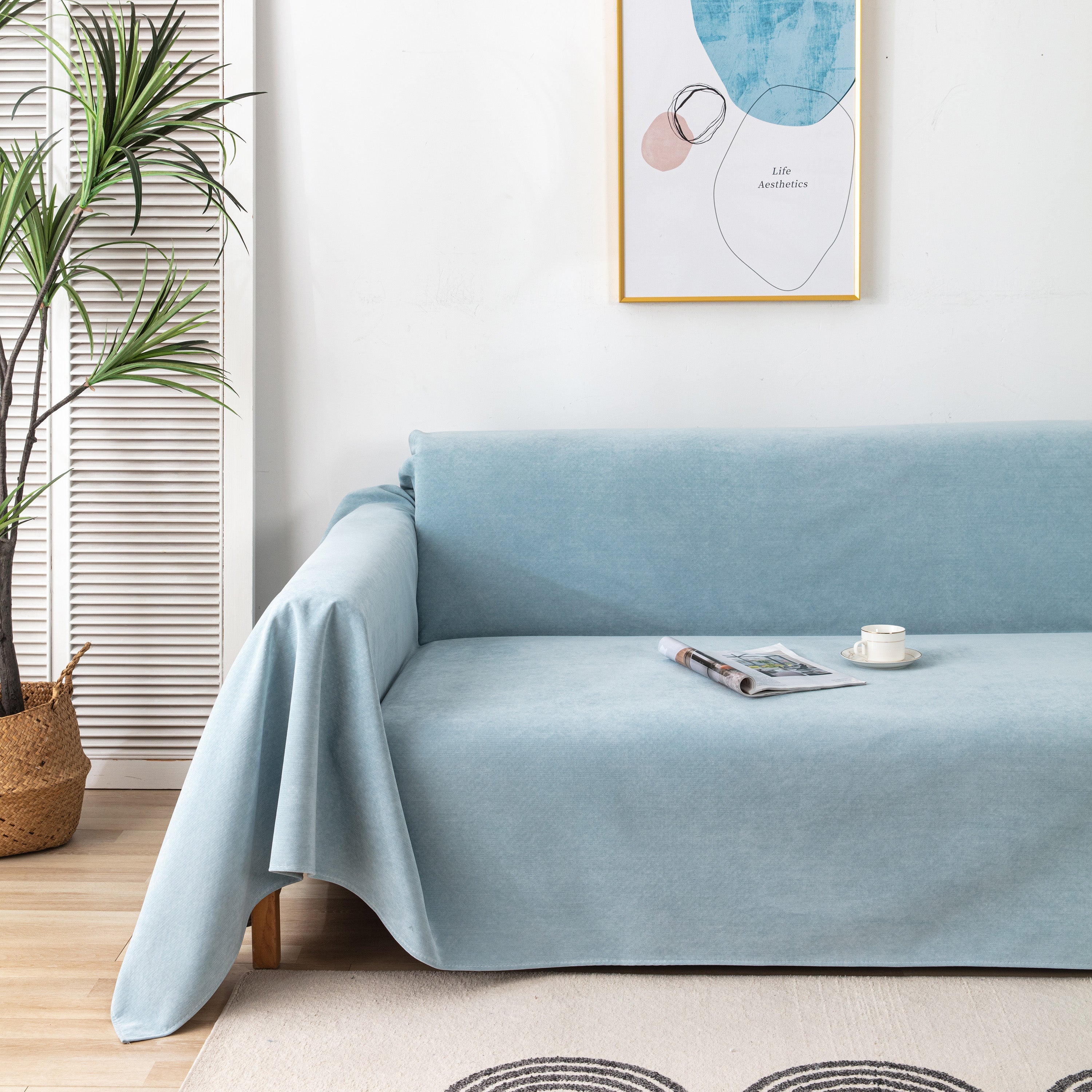 Waterproof Scratch-Resistant Furniture Covers for Pets, Non-Slip Couch Cover Throw