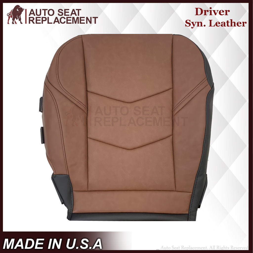 2015-2020 Cadillac Escalade Perforated Leather OR Syn. Leather Seat Cover Kona Brown: Choose From Variation