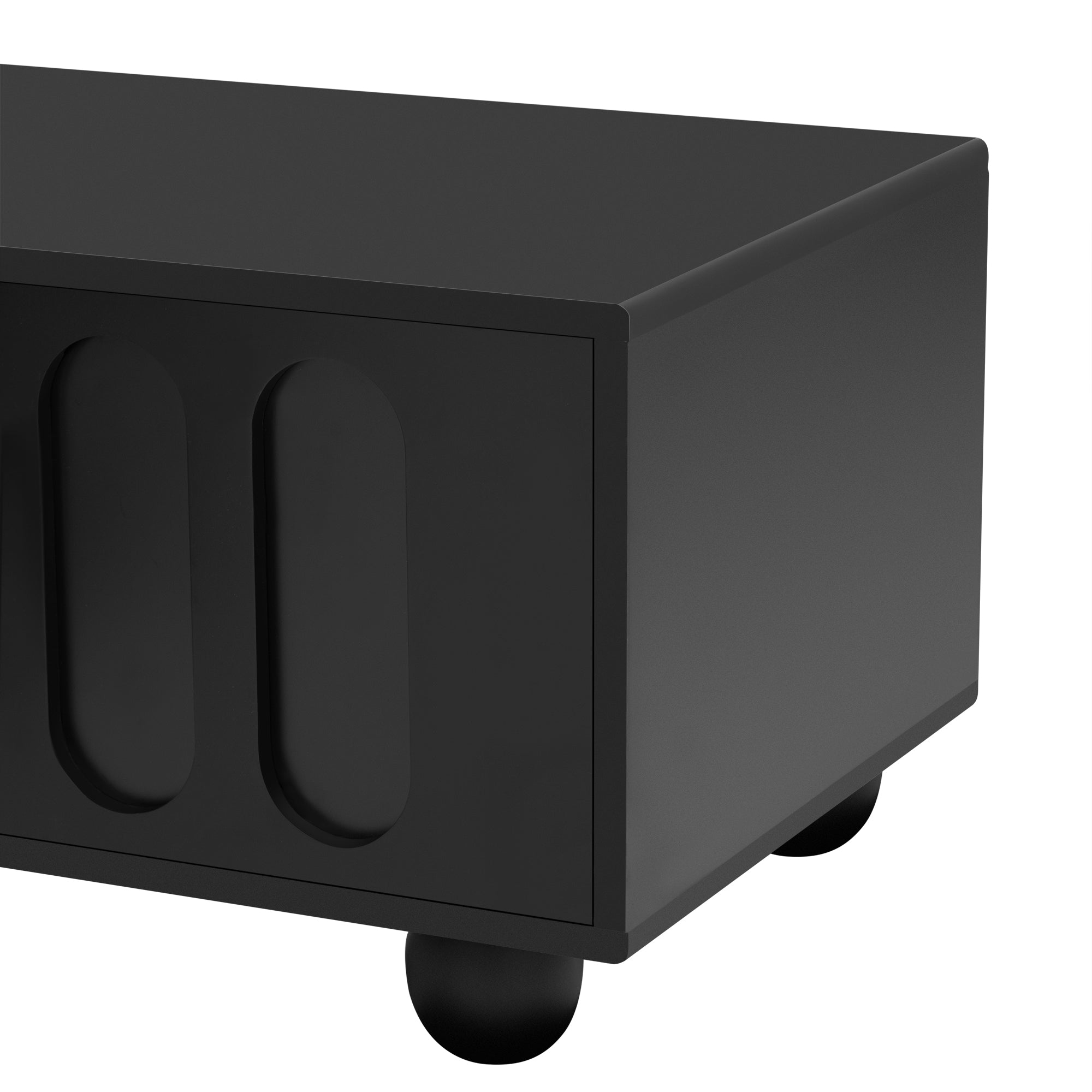 U-Can Modern TV Stand for TVs up to 80 Inches, Entertainment Center with Glass Door, TV Storage Cabinet with Solid Wood Legs and Metal Handles for Living room(OLD SKU:WF323694AAB )