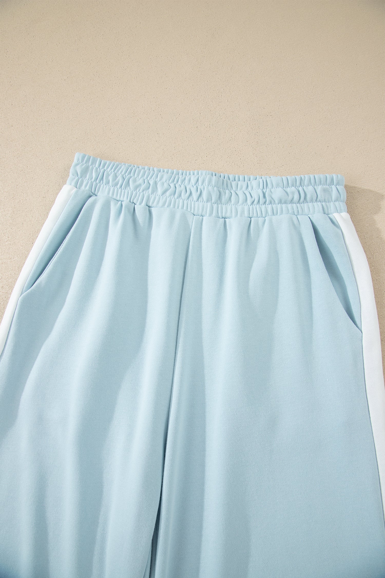 Contrast Trim Boxy Tank & Wide Leg Pants Set
