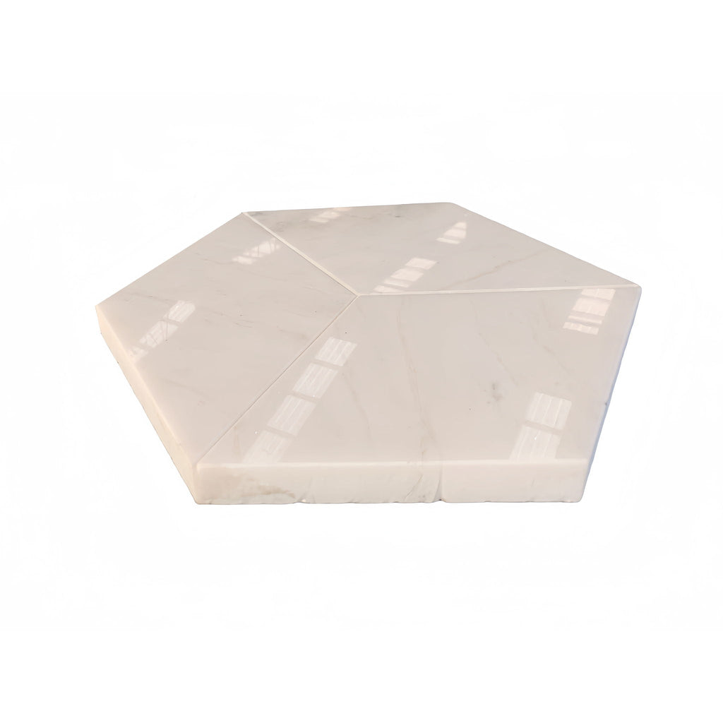 Hexagon Natural Marble Polished Tile For Wall And Floor (Set of 12)