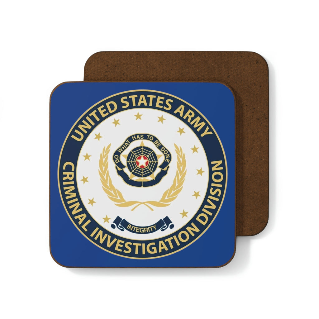 Army CID Seal - Hardboard Back Coaster