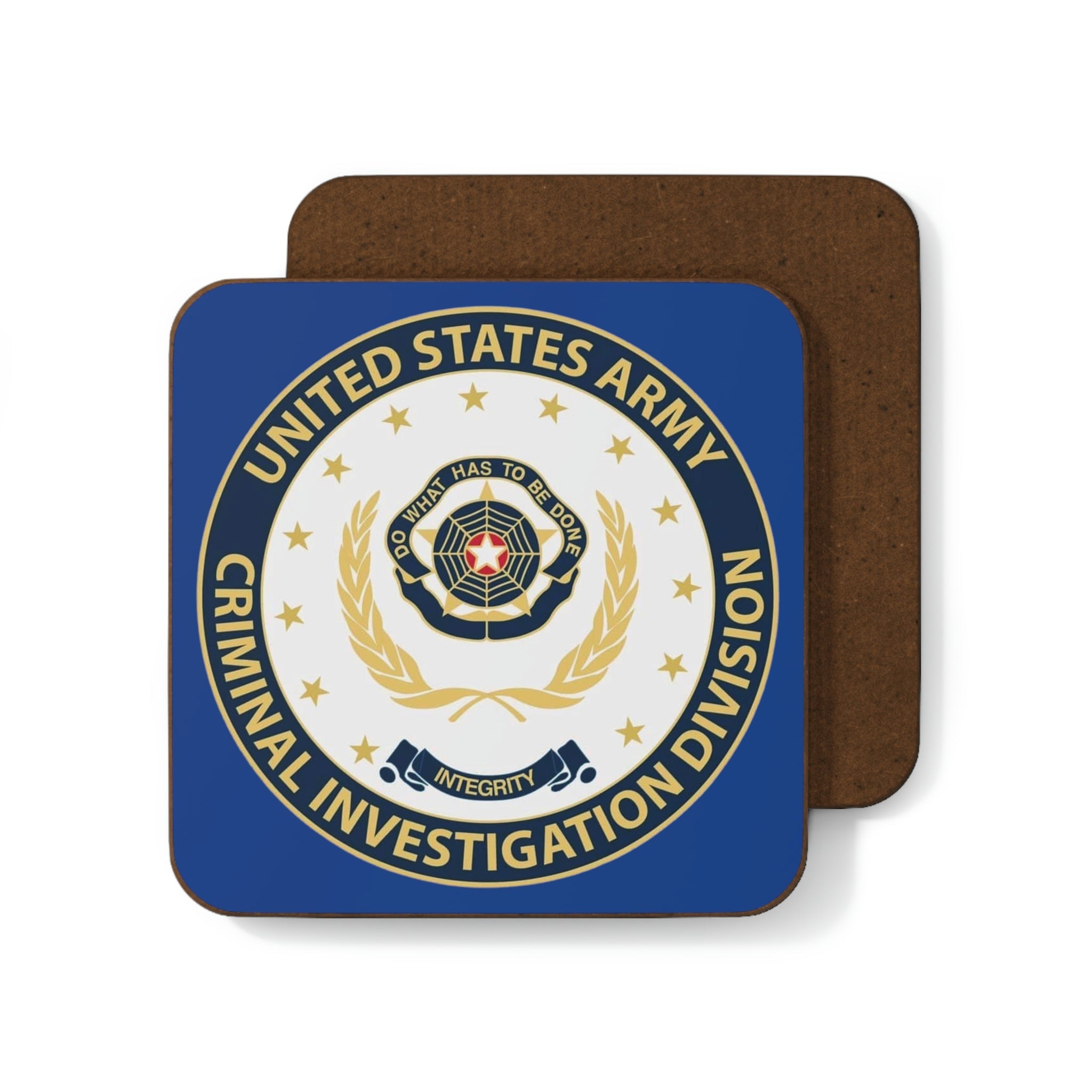 Army CID Seal - Hardboard Back Coaster