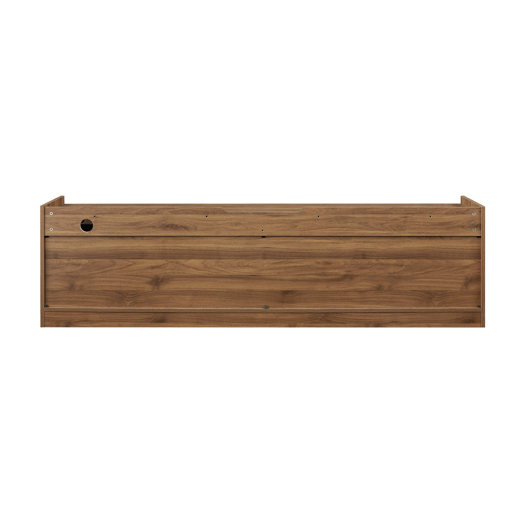 Mirod Modern TV Stand with Ample Storage,4 Drawer Design with Tempered Glass ,Built-in Charging Ports and Ambient LED Lighting ,Versatile for Any Decor Style