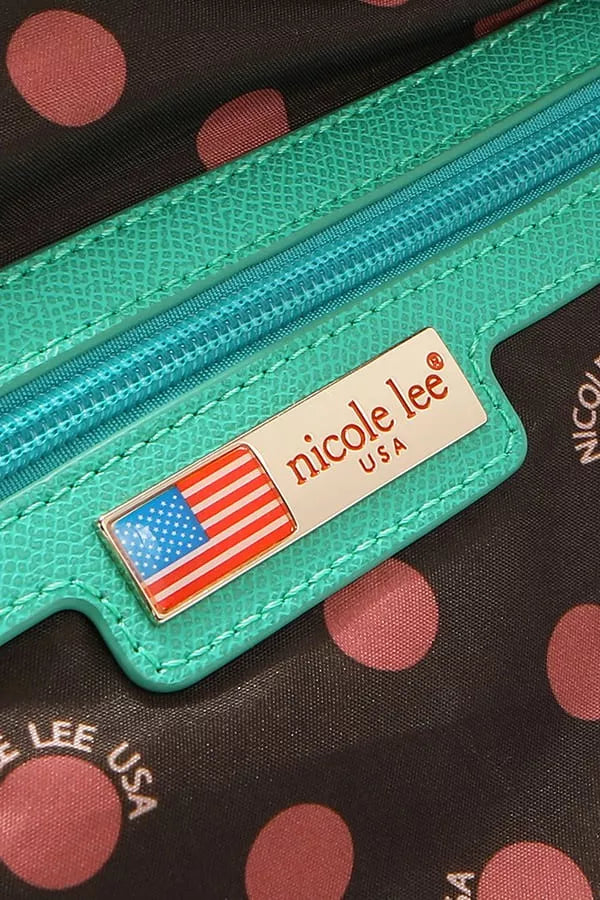 Nicole Lee USA Structured Tote Bag Monogram Print Pattern