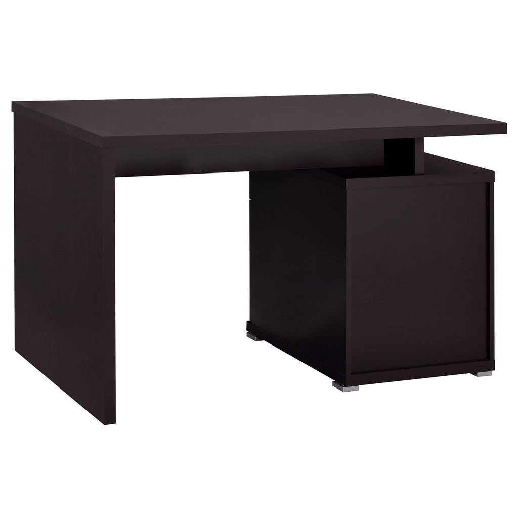 Cappuccino 2-Drawer Reversible Office Desk