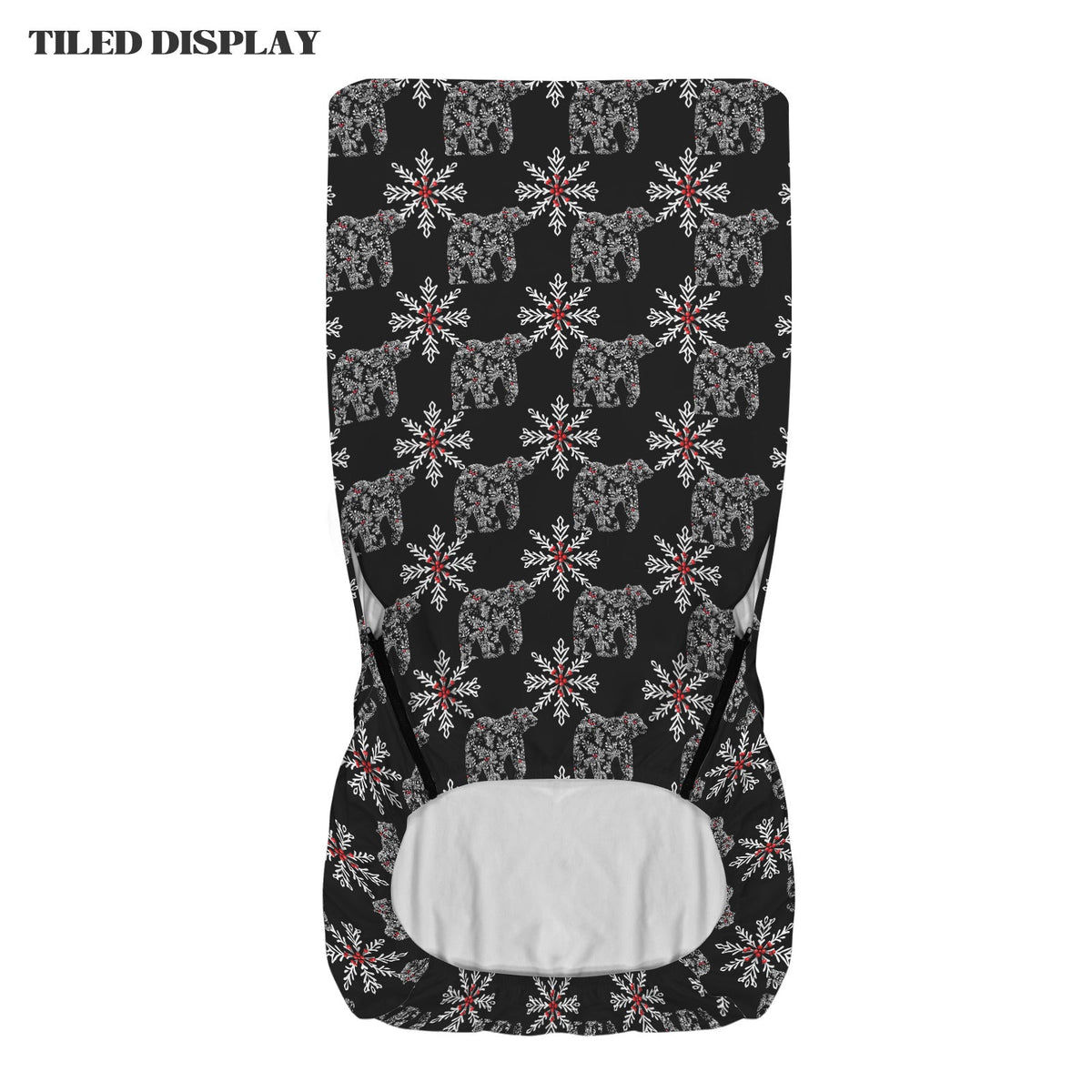 Chinoiserie Christmas Polar Bear Office Chair Cover (Made in USA)