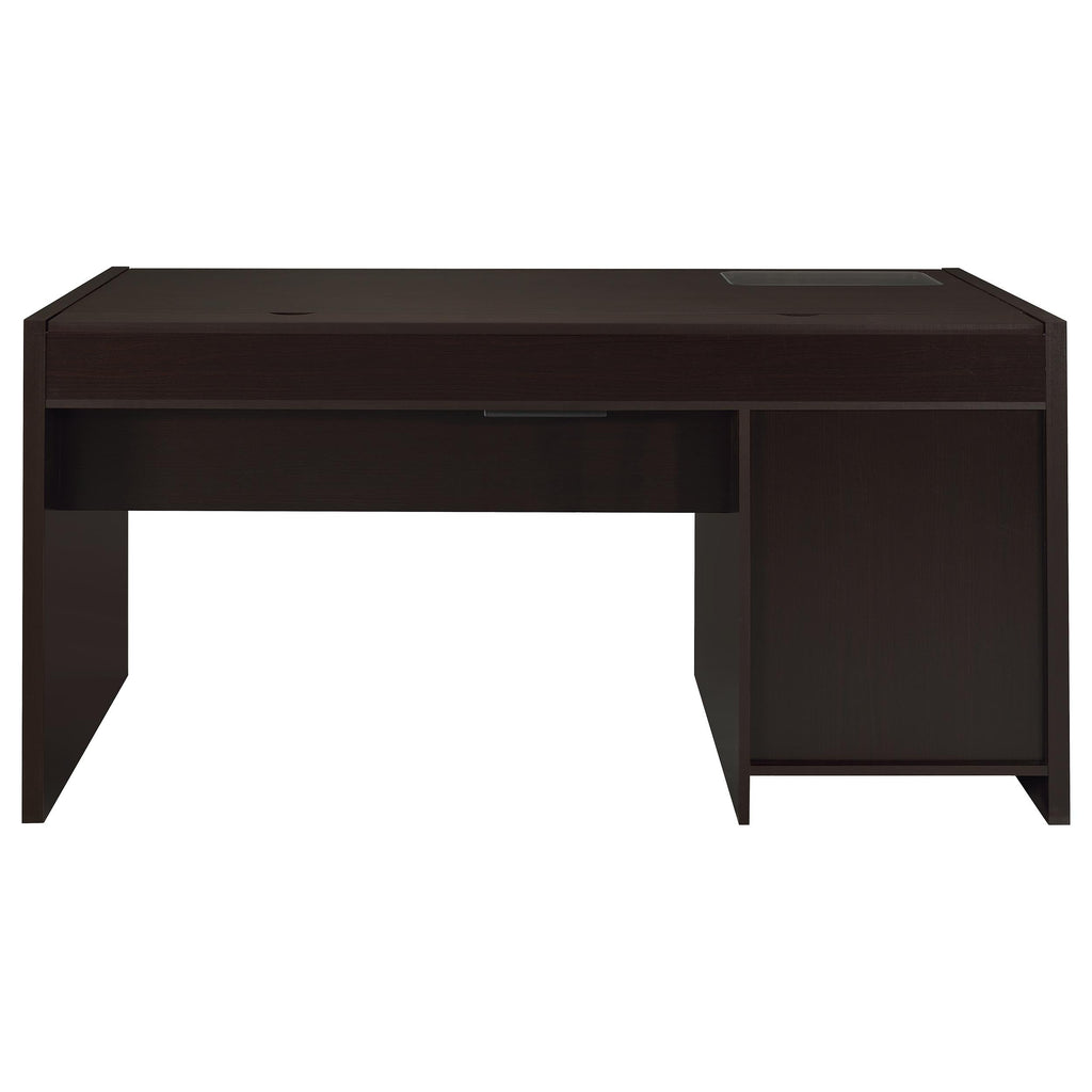 Halston Cappuccino 3-Drawer Office Computer Desk
