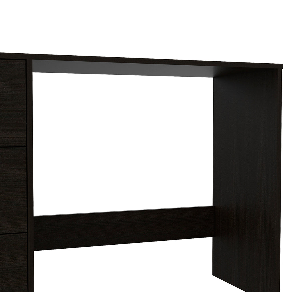 Classic 3 Drawers Writing Desk -Black