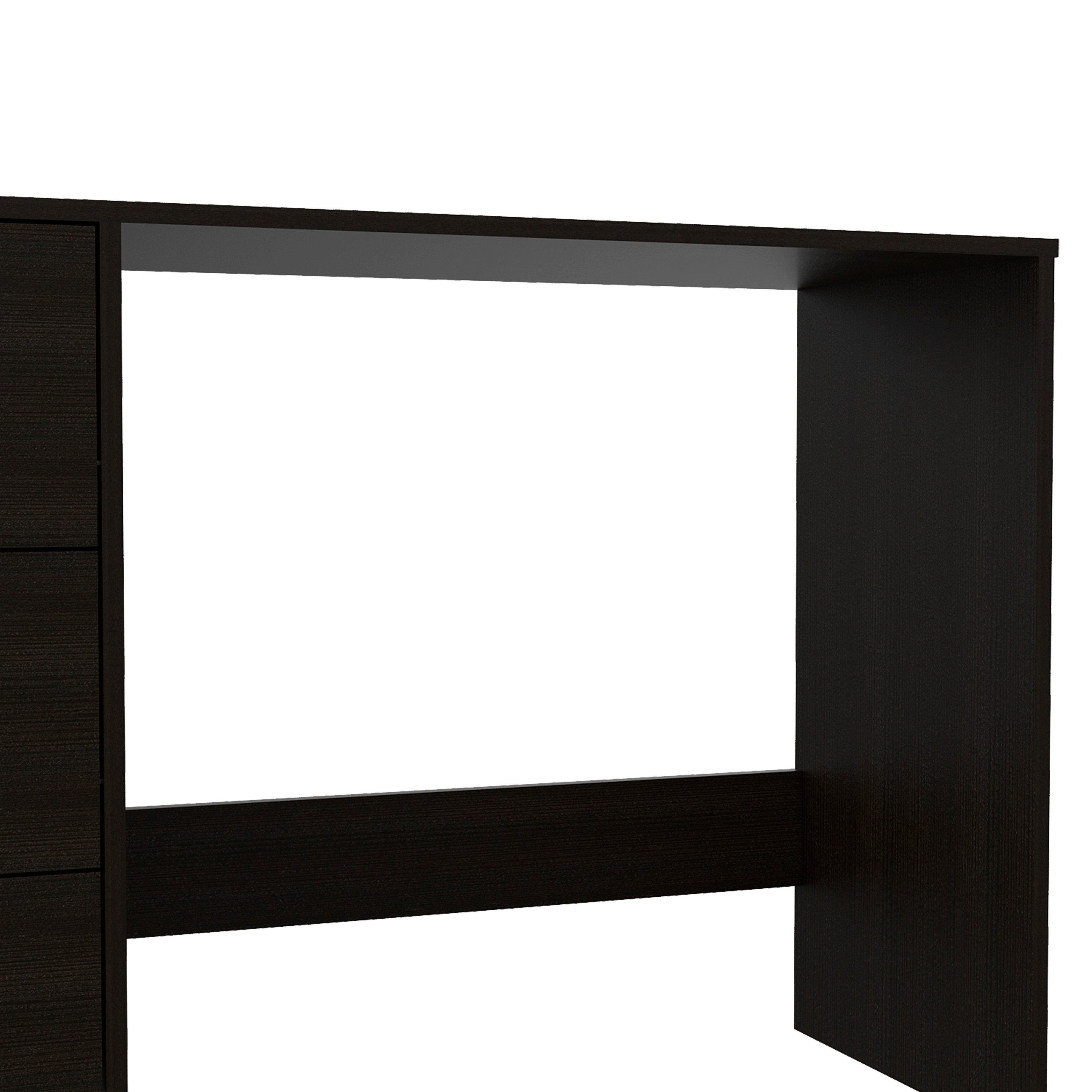 Classic 3 Drawers Writing Desk -Black