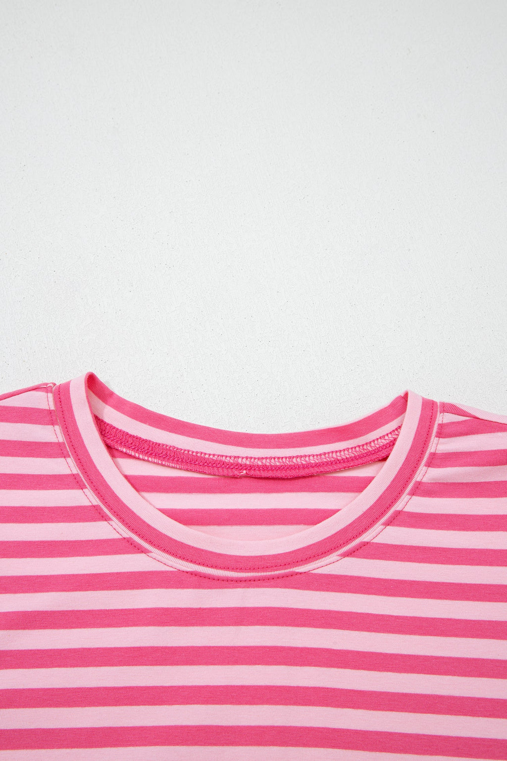 Stripe Drop Shoulder Top & Buttoned Pants Set