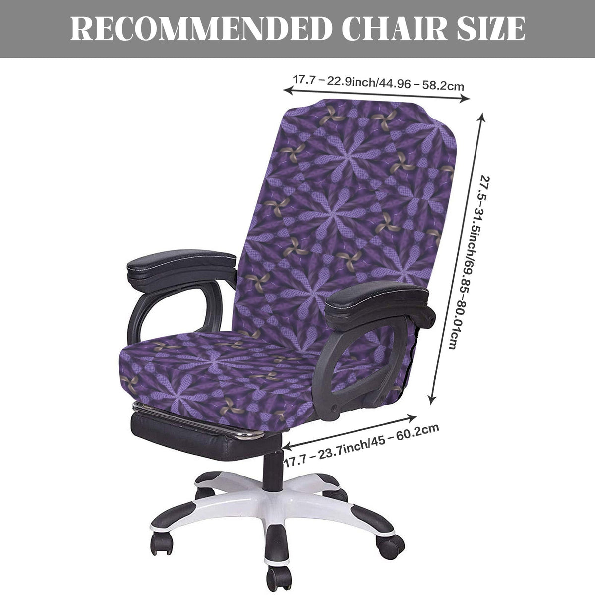 Purple Pinwheels Office Chair Cover (Made in USA)