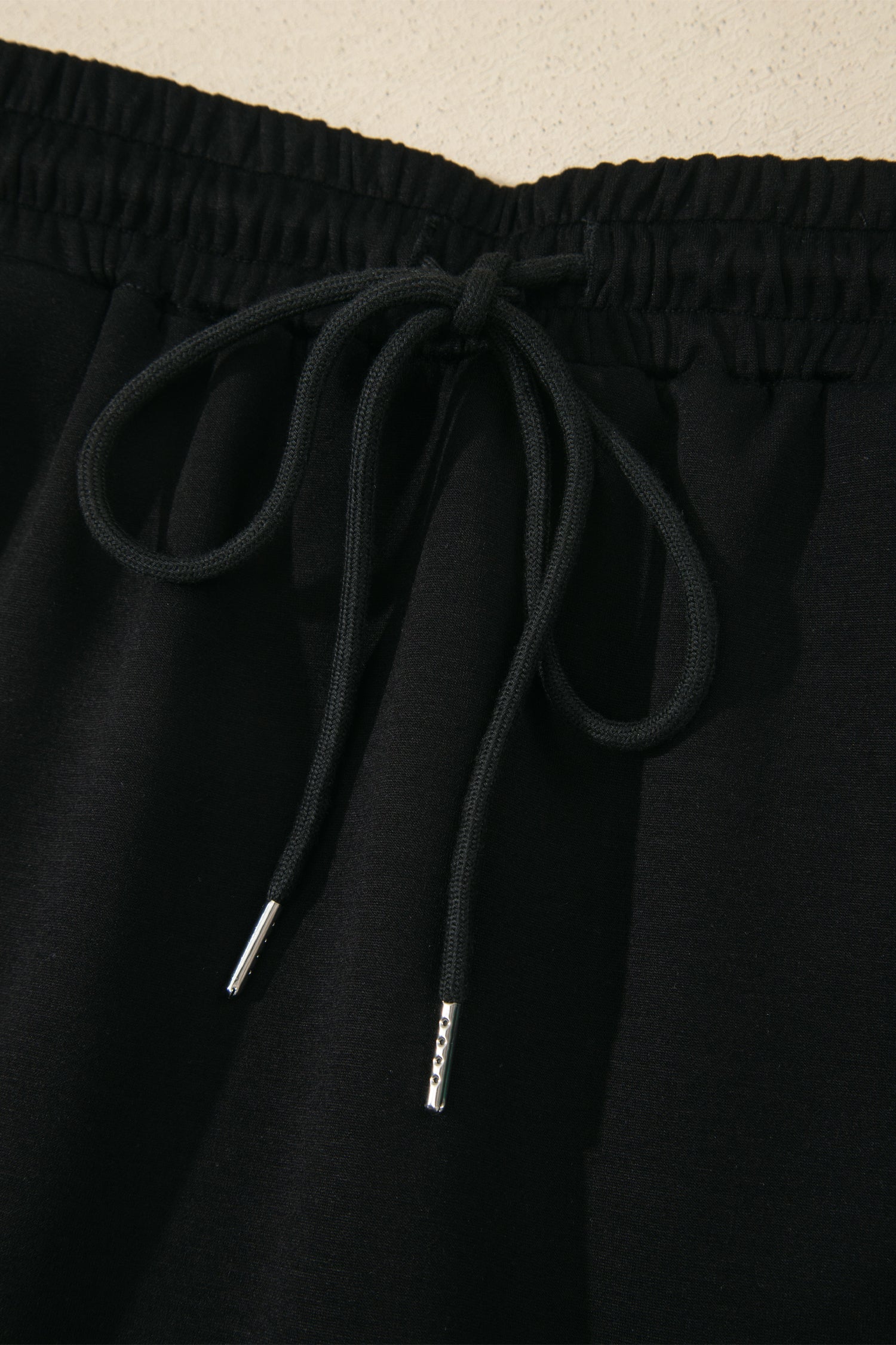 Stripe Trim Polo Tee & Drawstring Skirt Set