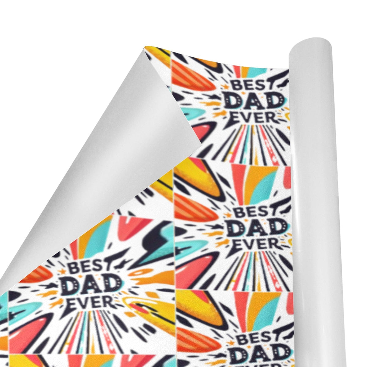 Best Dad Ever Gift Wrapping Paper - 58" x 23"  (Made in USA)