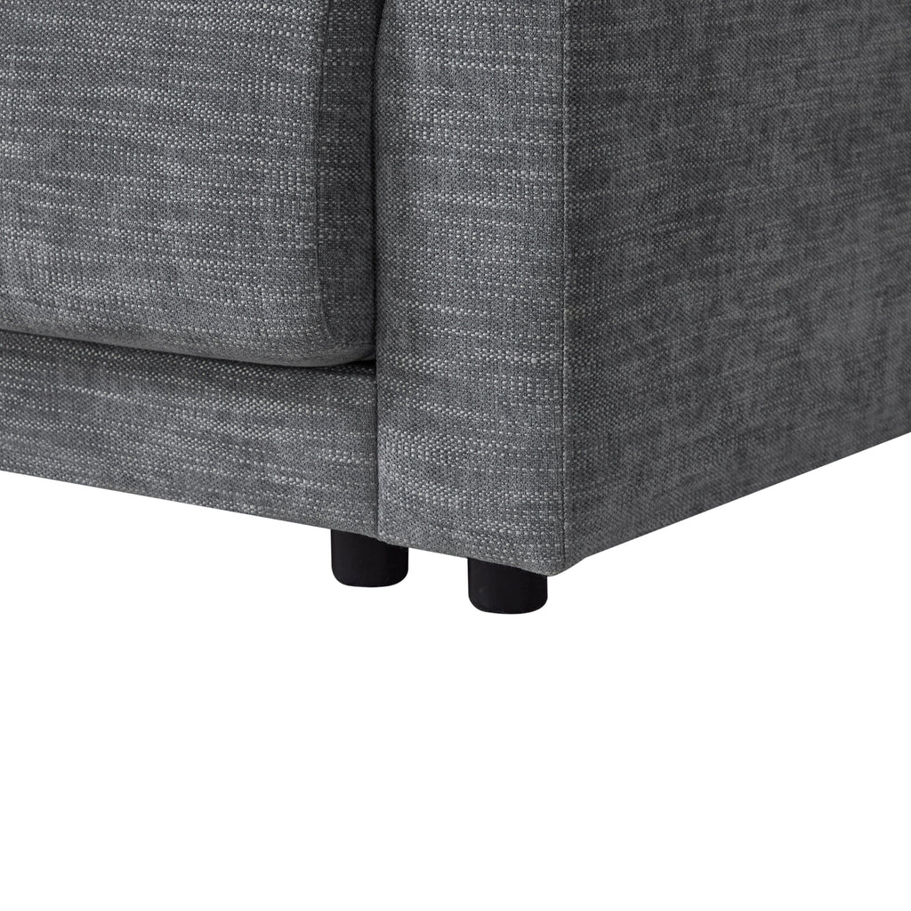 [VIDEO+NEW]124'' Modular Sectional Sofa with Storage Console and Movable Ottoman,33'' Wide Seat,4 Seat L Shaped Chenille Couch,Reversible Comfy Sofa with USB Charger for Living Room,Apartment,2 Colors