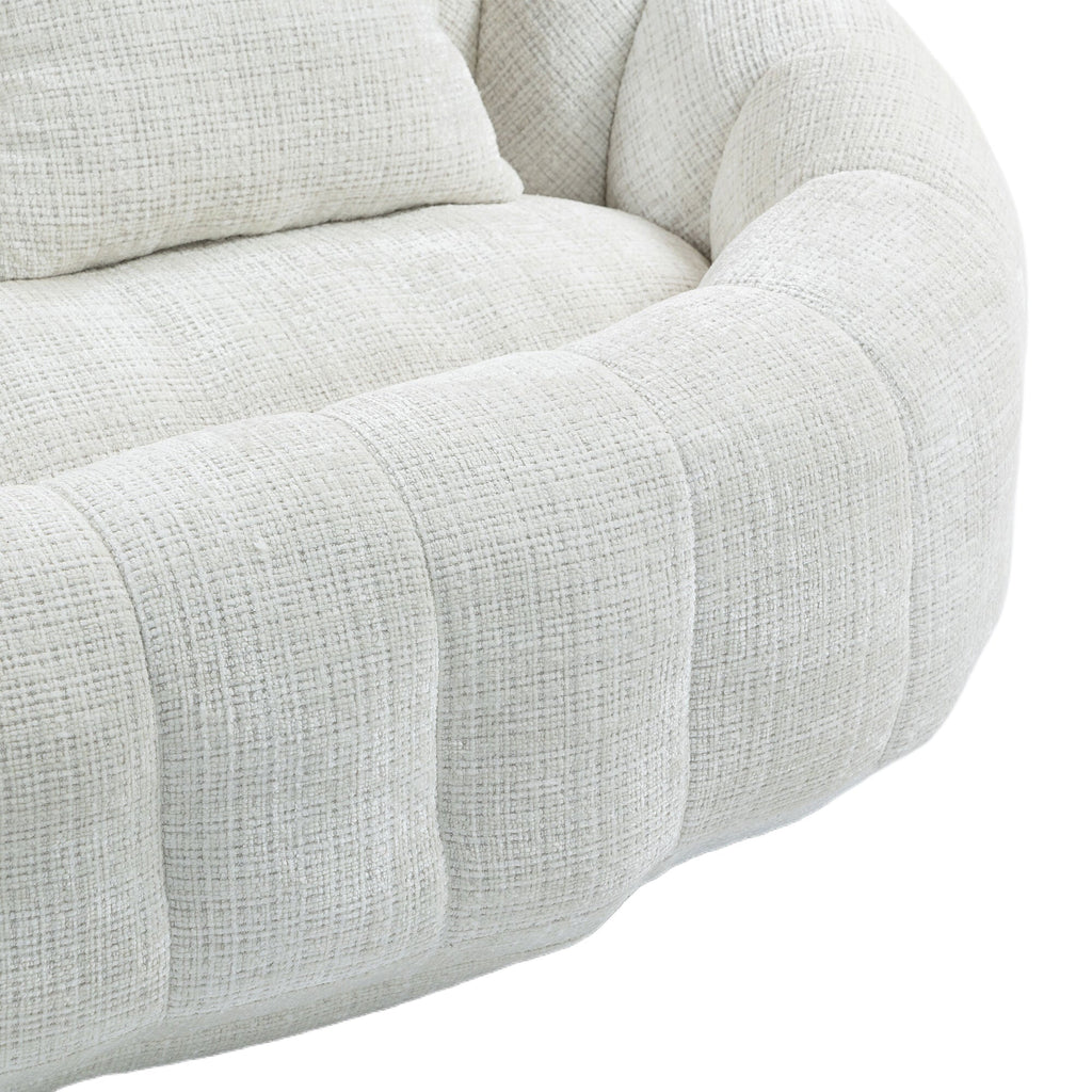 Bean Bag sofa Lazy Sofa Durable Comfort Lounger High Back Bean Bag Chair Couch for Adults and Kids, Indoor & Outdoor, Accent Floor Soft Lounge Chair  (Beige chenille)