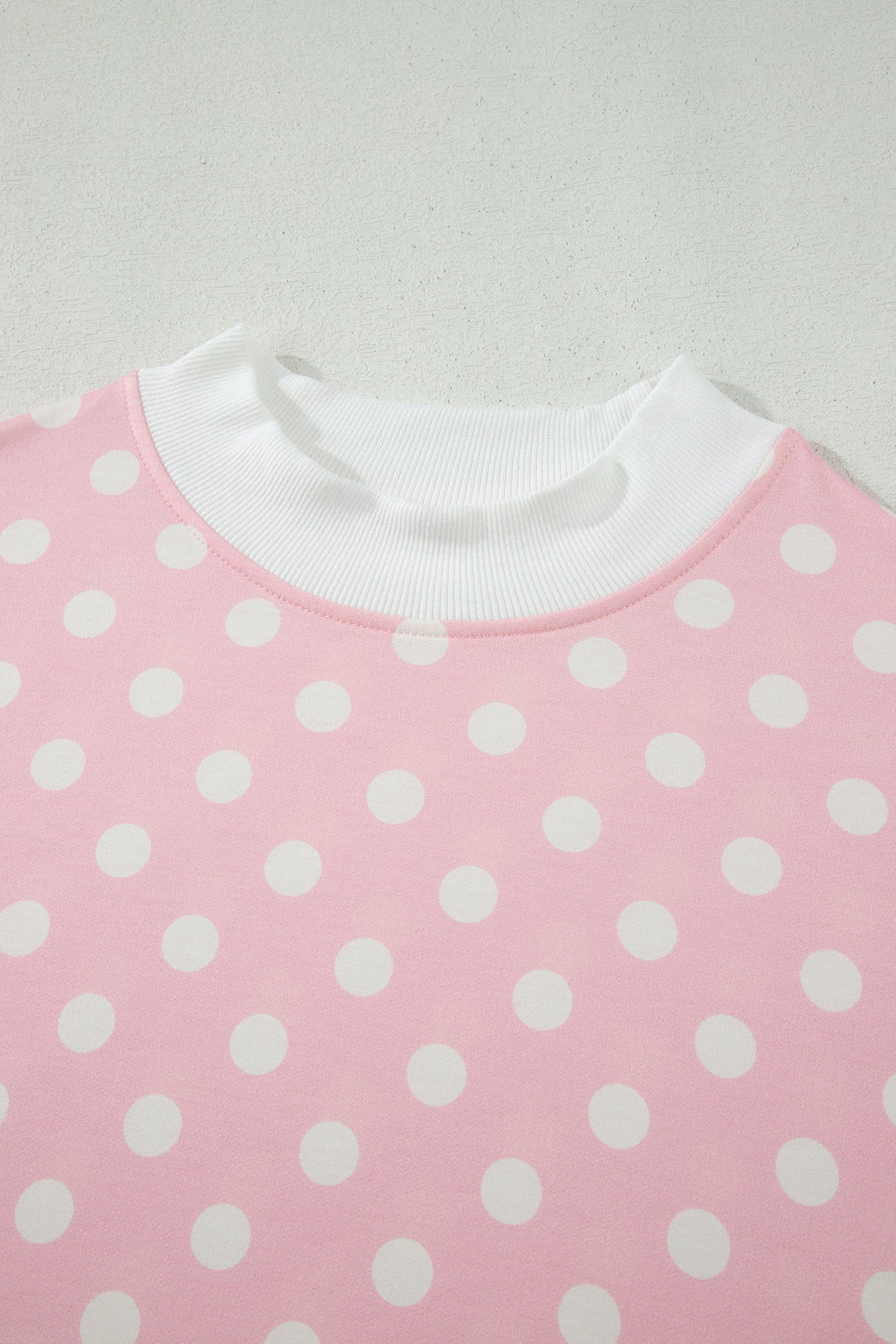 Polka Dot Mock Neck Top & Pants Set