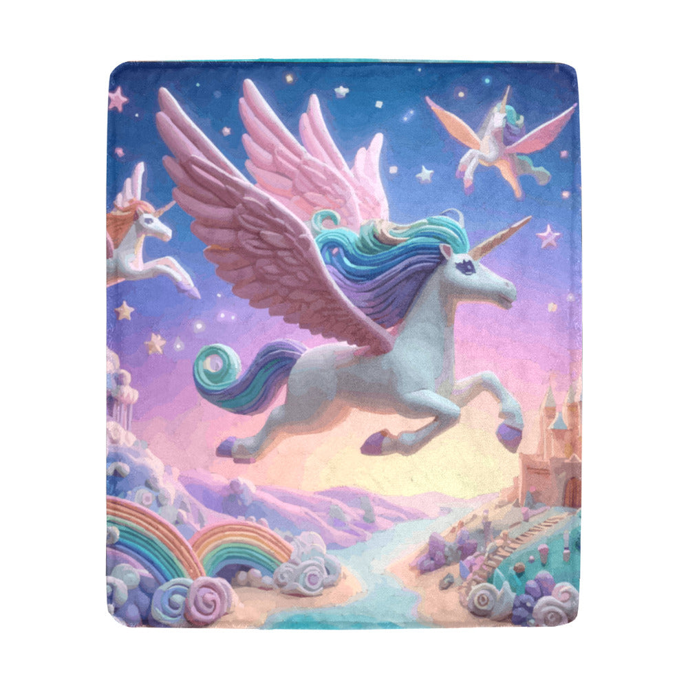 Flying Unicorns Ultra-Soft Micro Fleece Blanket 50" x 60" (Made in USA)