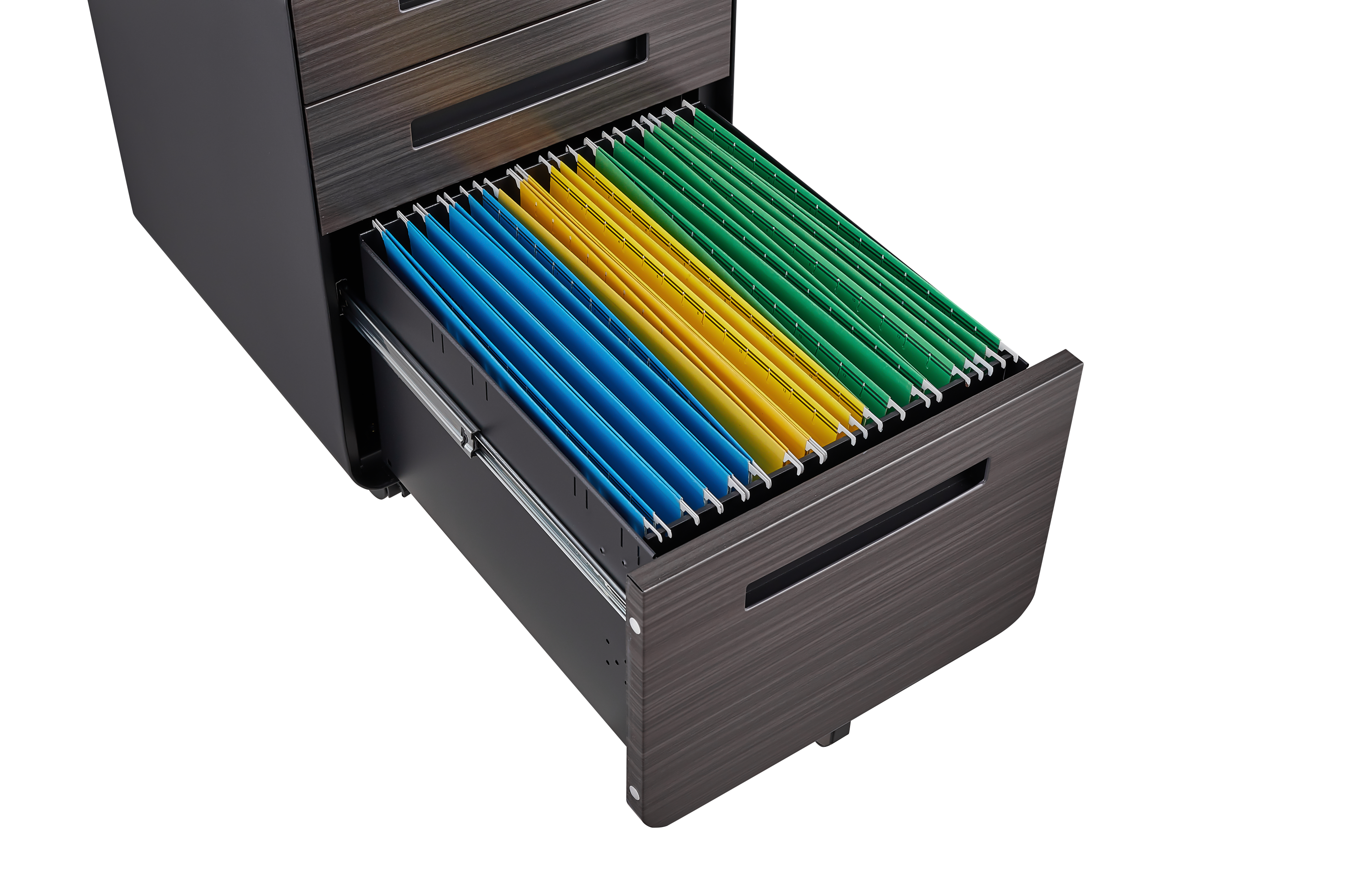 3 Drawer Mobile File Cabinet Under Desk Office,Simple Style Versatile Storage Cabinet for Legal/Letter/A4 Files, 5 Wheel Design Anti-Tilting Cold Rolled Steel Waterproof Moisture-Proof Black