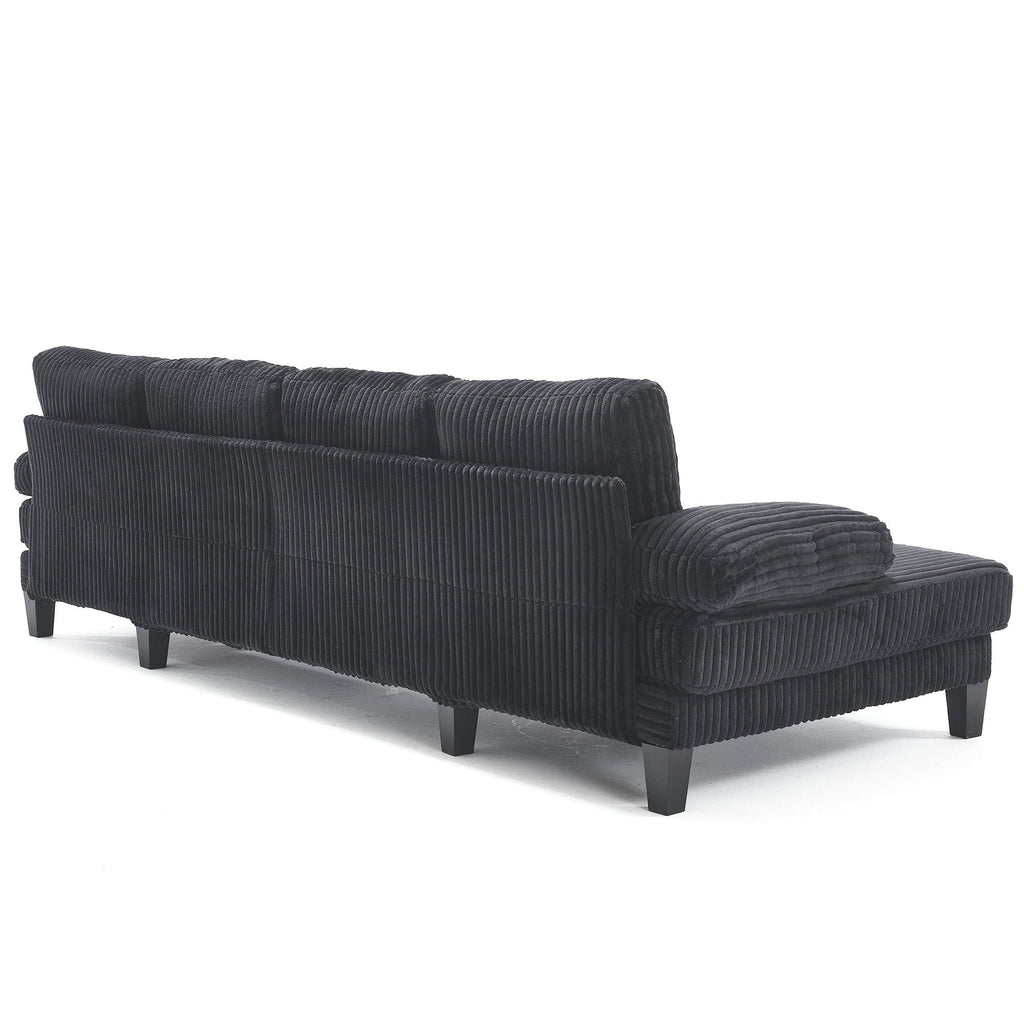 [VIDEO provided][New]U-Shaped Couch with Oversized Seat,4-Seat Sofa  with Double Chaise,Comfortable and spacious indoor furniture for Living Room,Apartment