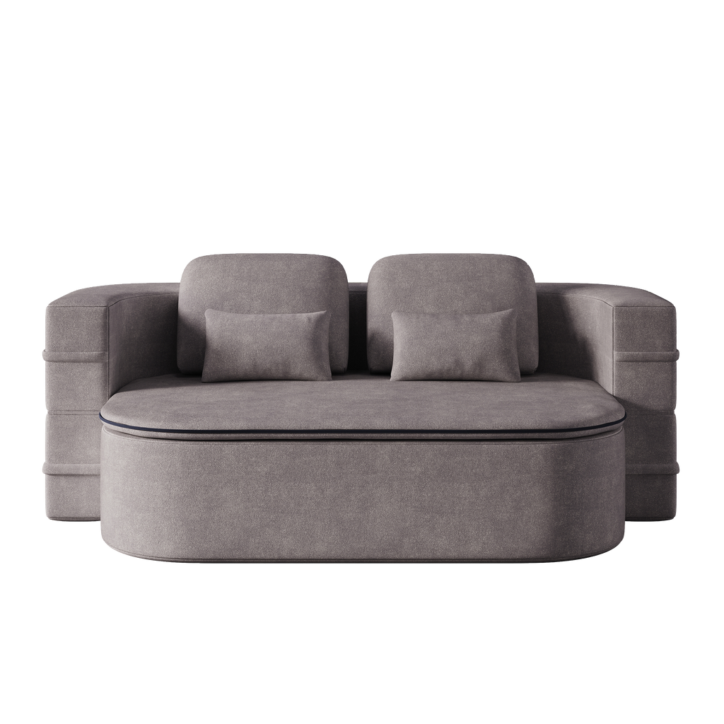 75''2-in-1 Foldable Sofa,Convertible Sleeper Foam Sofa Bed with Multi Functional Blanket, Chenille Floor folding sofa bed,  Floor Sofa Lounge Sofa for Living Room Bedroom Lounge Studio