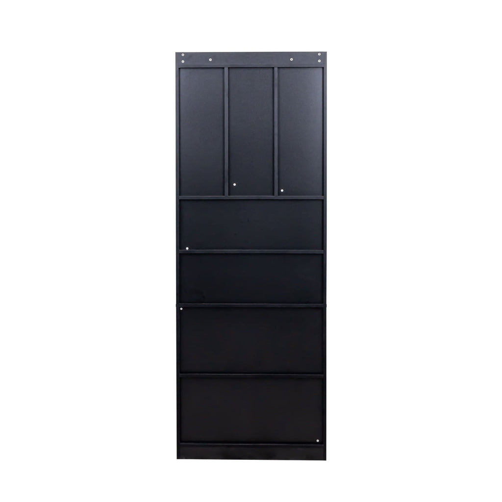 L-Shaped Corner Computer Desk  for Home Office or Study desk, Study Modern Style Table with Drawers, Bookshelf & Hutch, 2-in-1 L-Shaped Design, Large Working Space,black