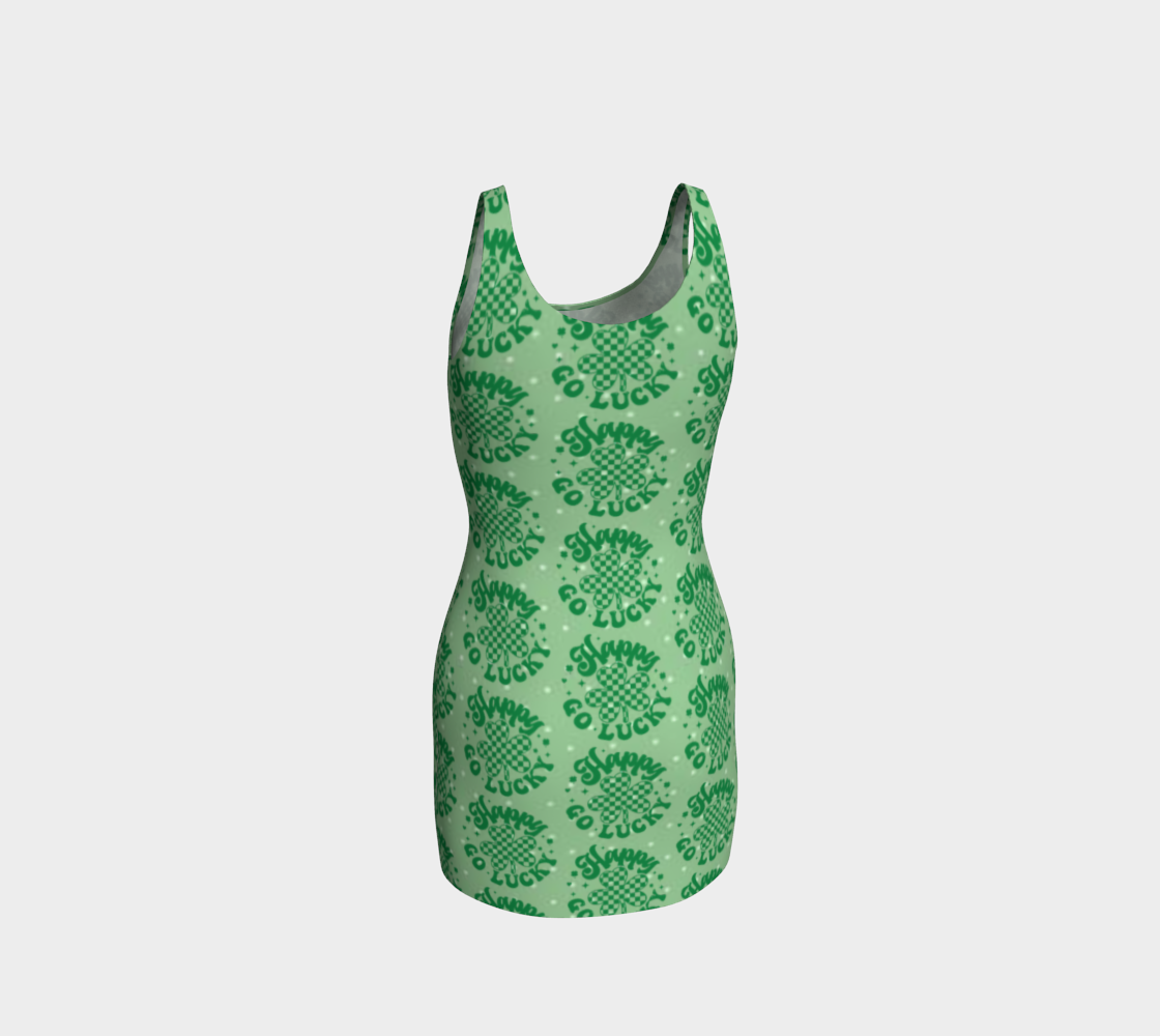 Happy Go Lucky Green Mini Bodycon Dress