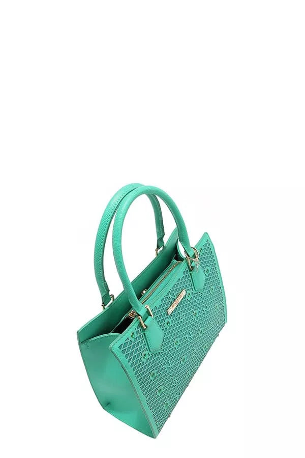 Nicole Lee USA Structured Tote Bag Monogram Print Pattern