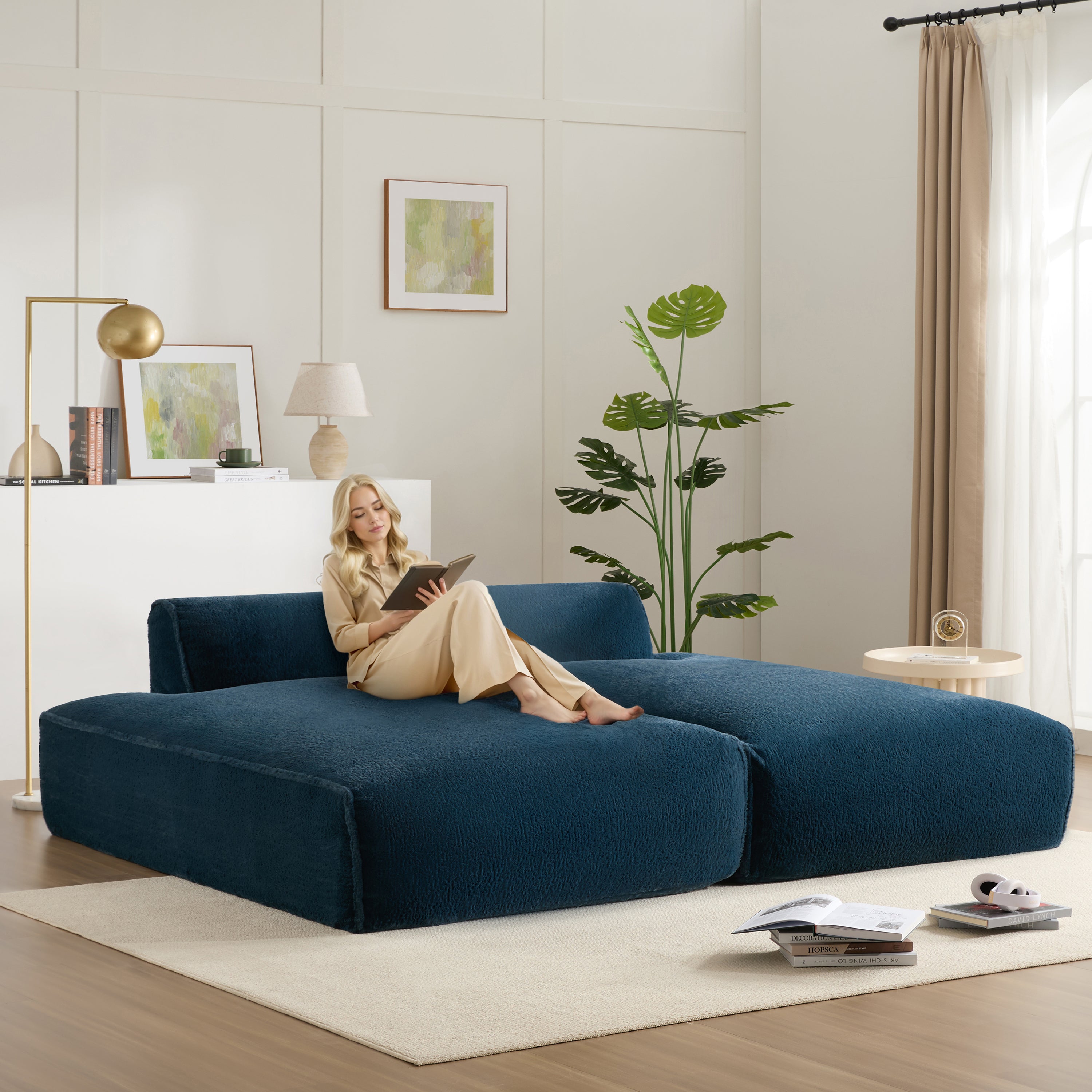 [VIDEO+NEW]90.0'Oversized Modular Sectional Sofa,Fully Compressed,Spacious Foam-Filled Sofa Bed for Living Room,elderly - friendly design,2 PC Free Combination,No Assembly Required,3 Colors