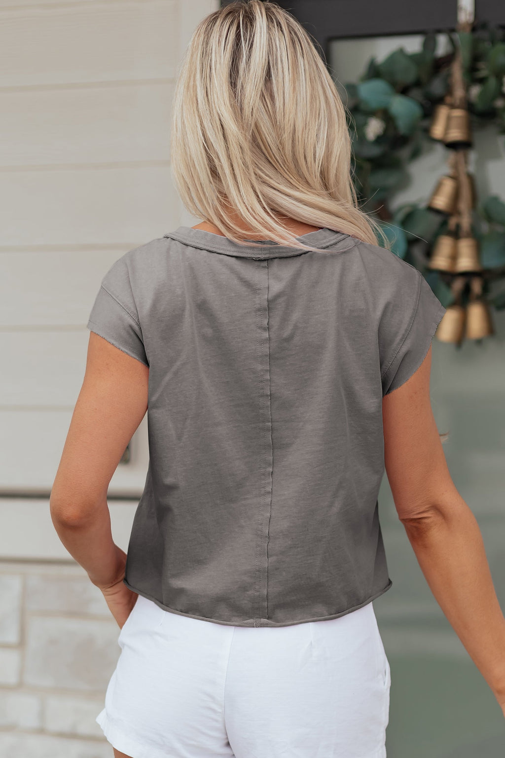 Solid Mineral Wash Boxy Tank Top