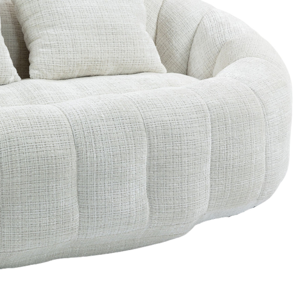 Bean Bag sofa Lazy Sofa Durable Comfort Lounger High Back Bean Bag Chair Couch for Adults and Kids, Indoor & Outdoor, Accent Floor Soft Lounge Chair  (Beige chenille)