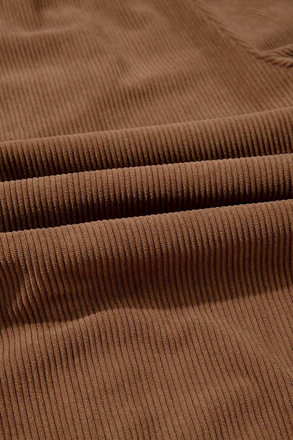 Solid Corduroy Drawstring Elastic Waist Cargo Pants