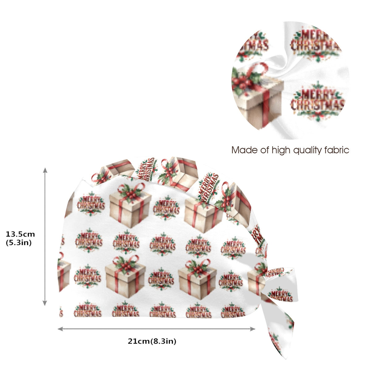 Merry Christmas Gift Design Medical Scrub Cap (Made in USA)