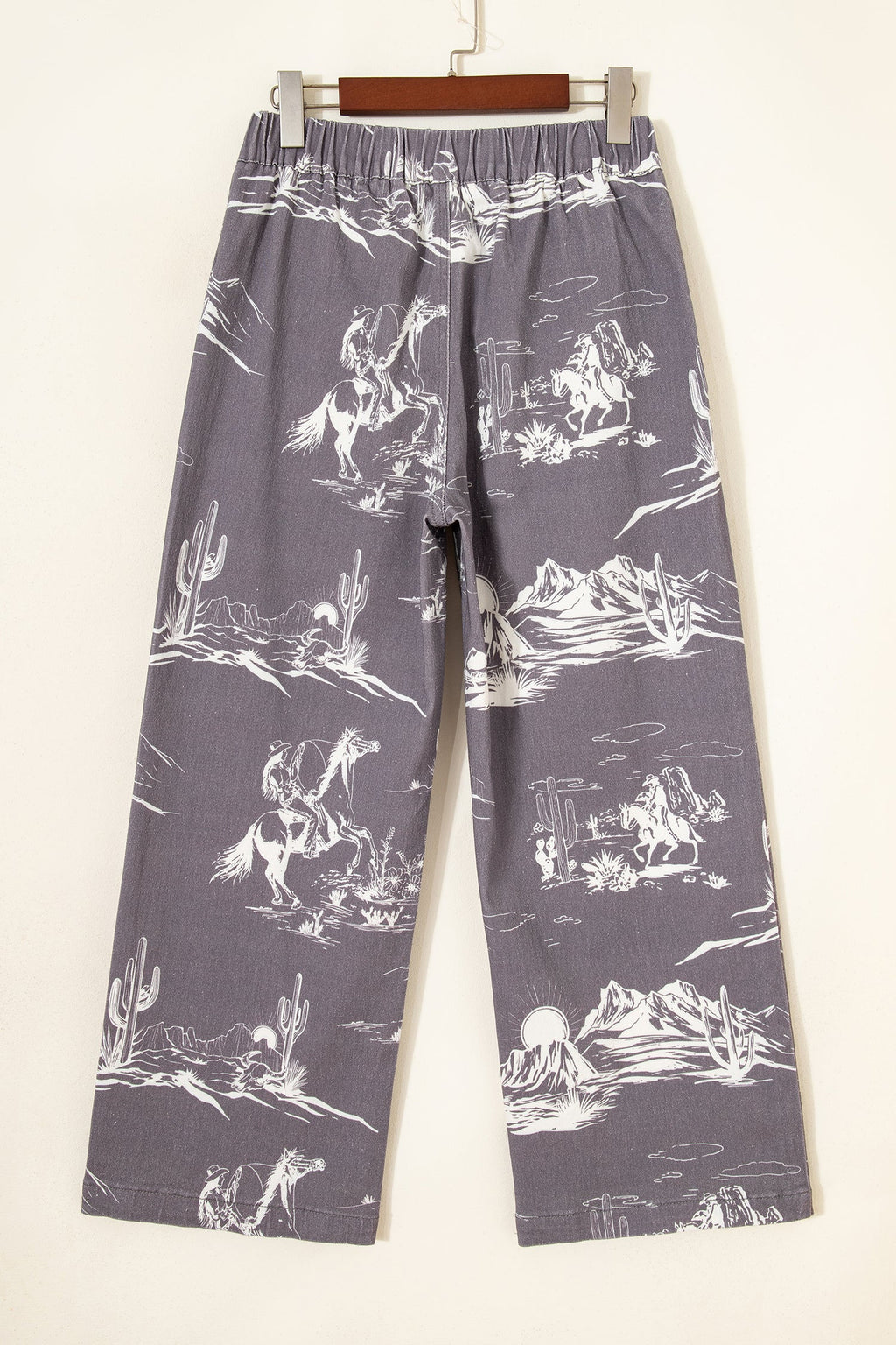 Western Elastic High Waist Straight Leg Jeans
