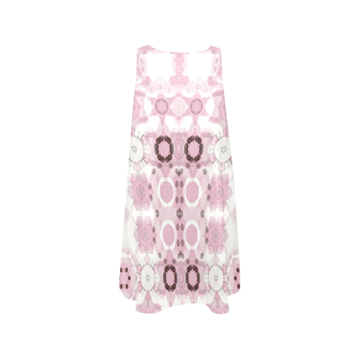 Pastel Pink Stars Sleeveless A-line Short Dress