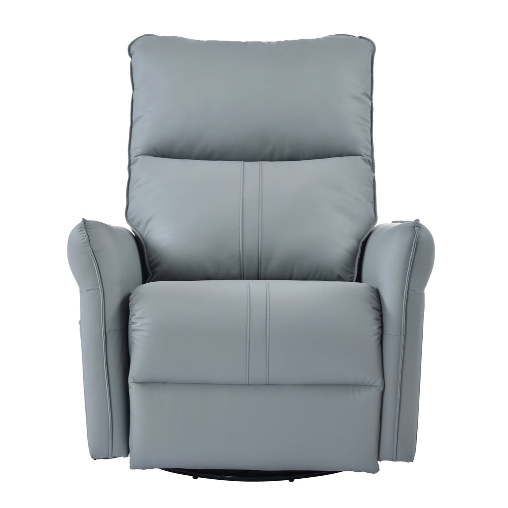 Rocker Recliner Chair,360° Swivel Nursery Rocking Chair,Glider Chair,Modern Small Rocking Swivel Recliner Chair for Bedroom,Living Room Chair Home Theater Seat,Side Pocket(Blue-gray+360° Swivel)