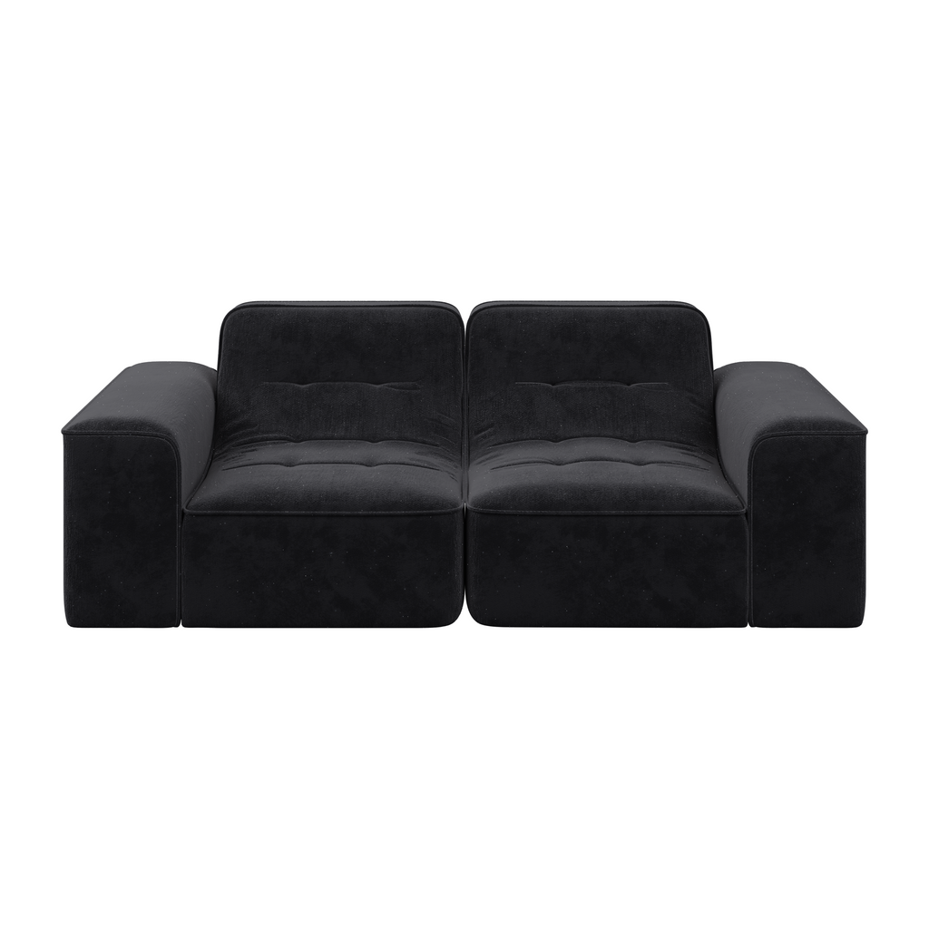 83.6' Modular Sectional 3-Seater Sofa with Tufted Design,Modern Sparkling Chenille Sofa,Deep Seat Couch for Living Room,Apartment, Office,Studio