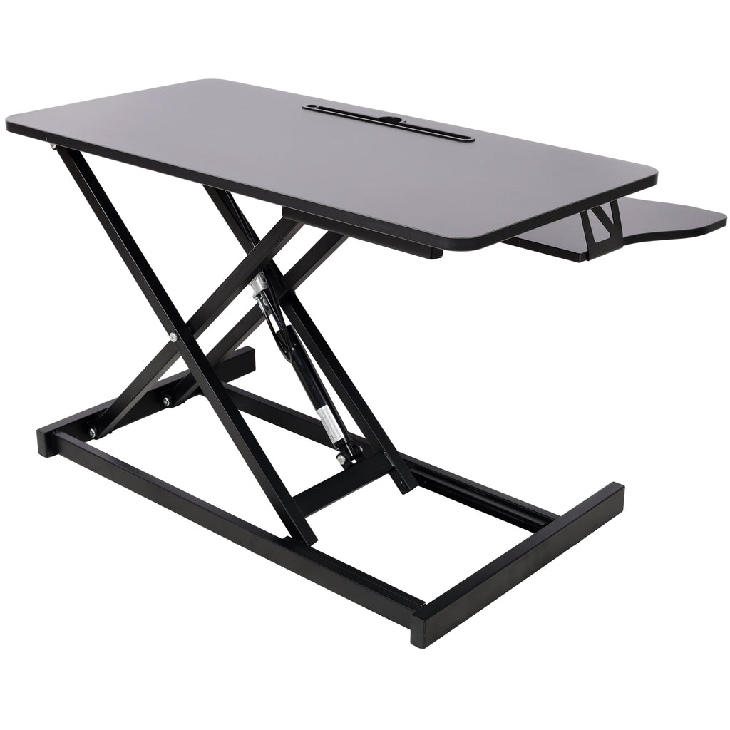 Adjustable Height Standing Laptop Desk,Adjustable Sit to Stand Up Workstation  with Keyboard Tray,Black