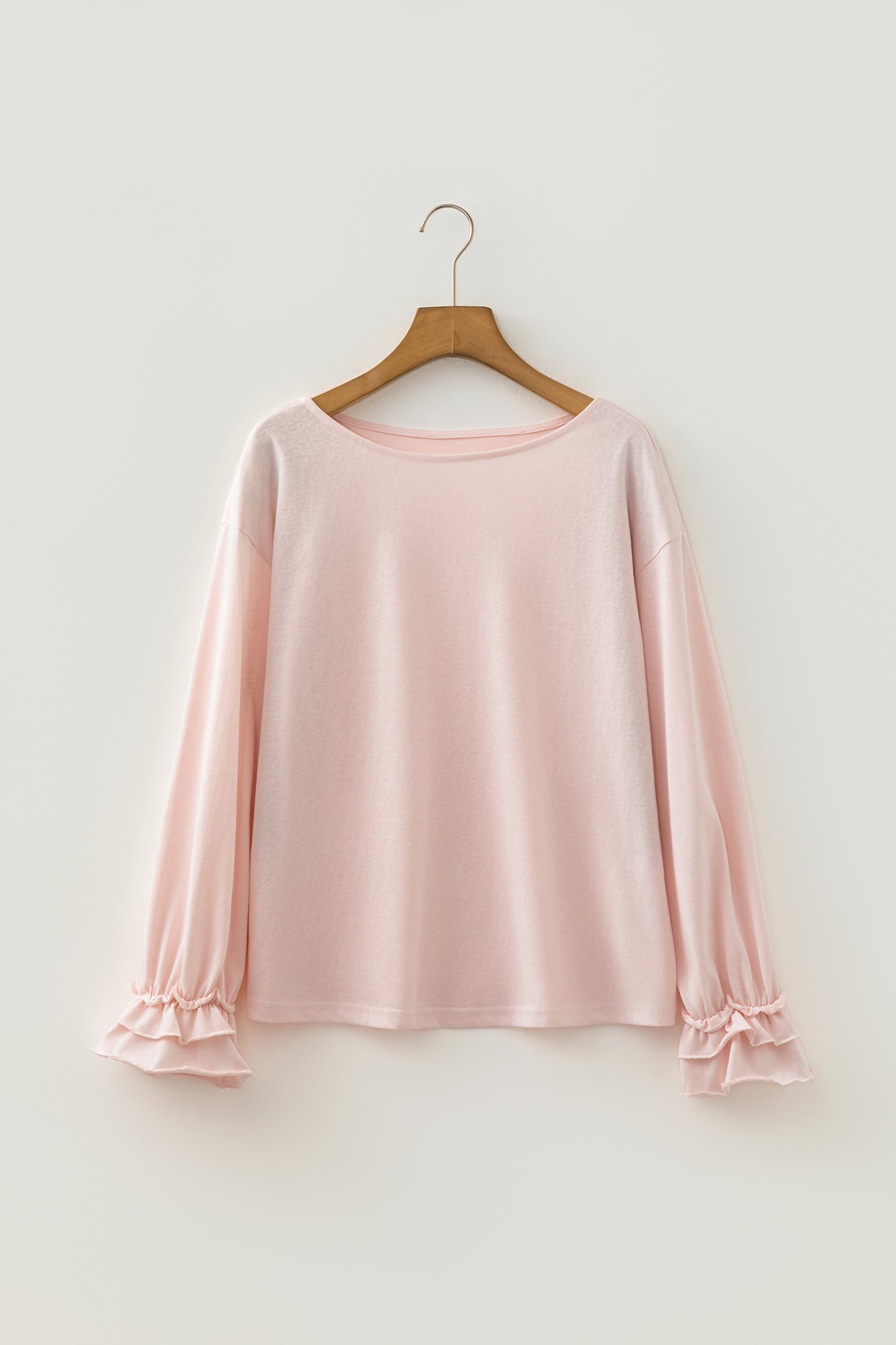 Ruffle Cuff Long Sleeve Elegant Top